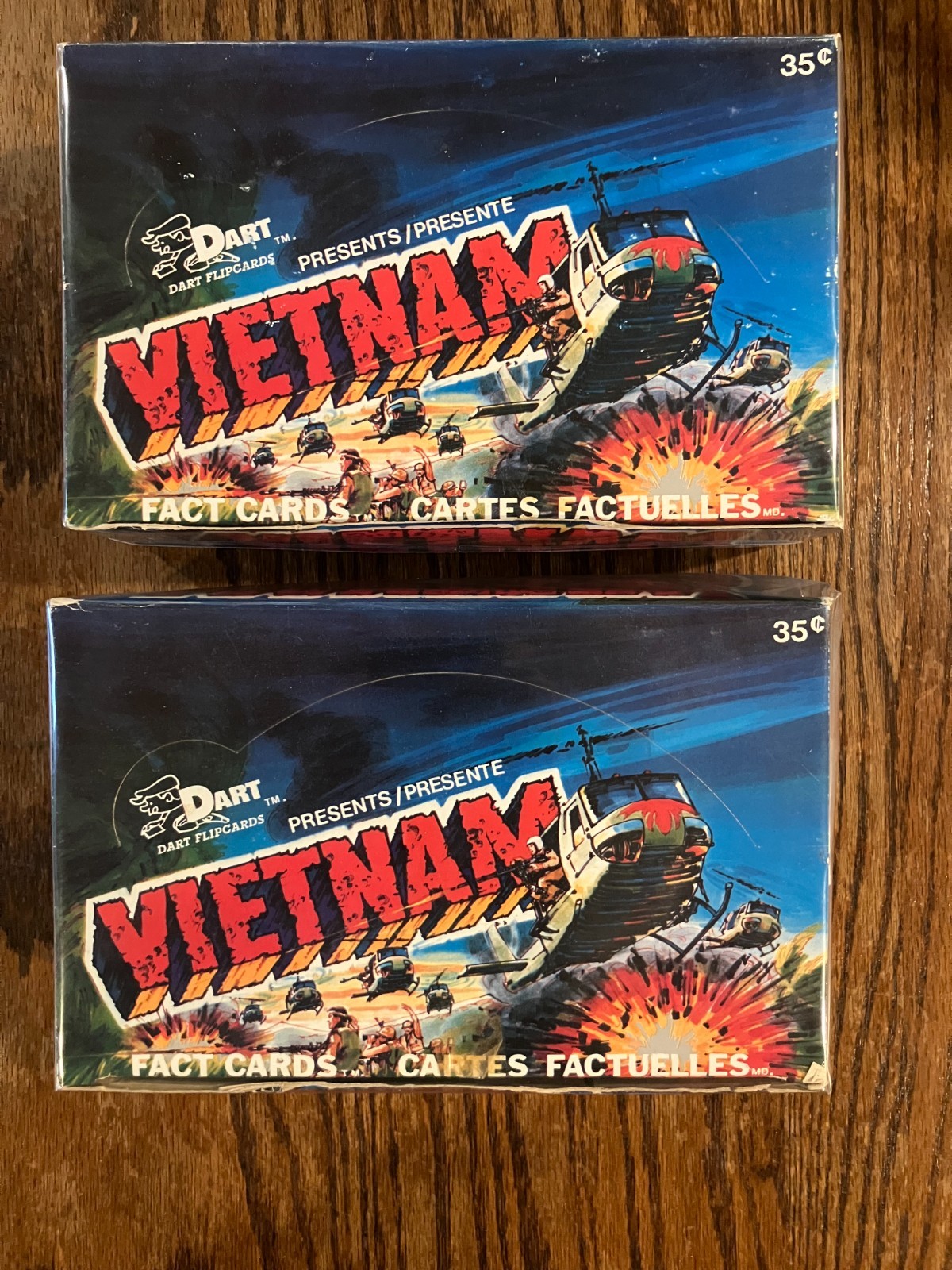 VIETNAM fact cards 2 unopened boxes 1988 DART