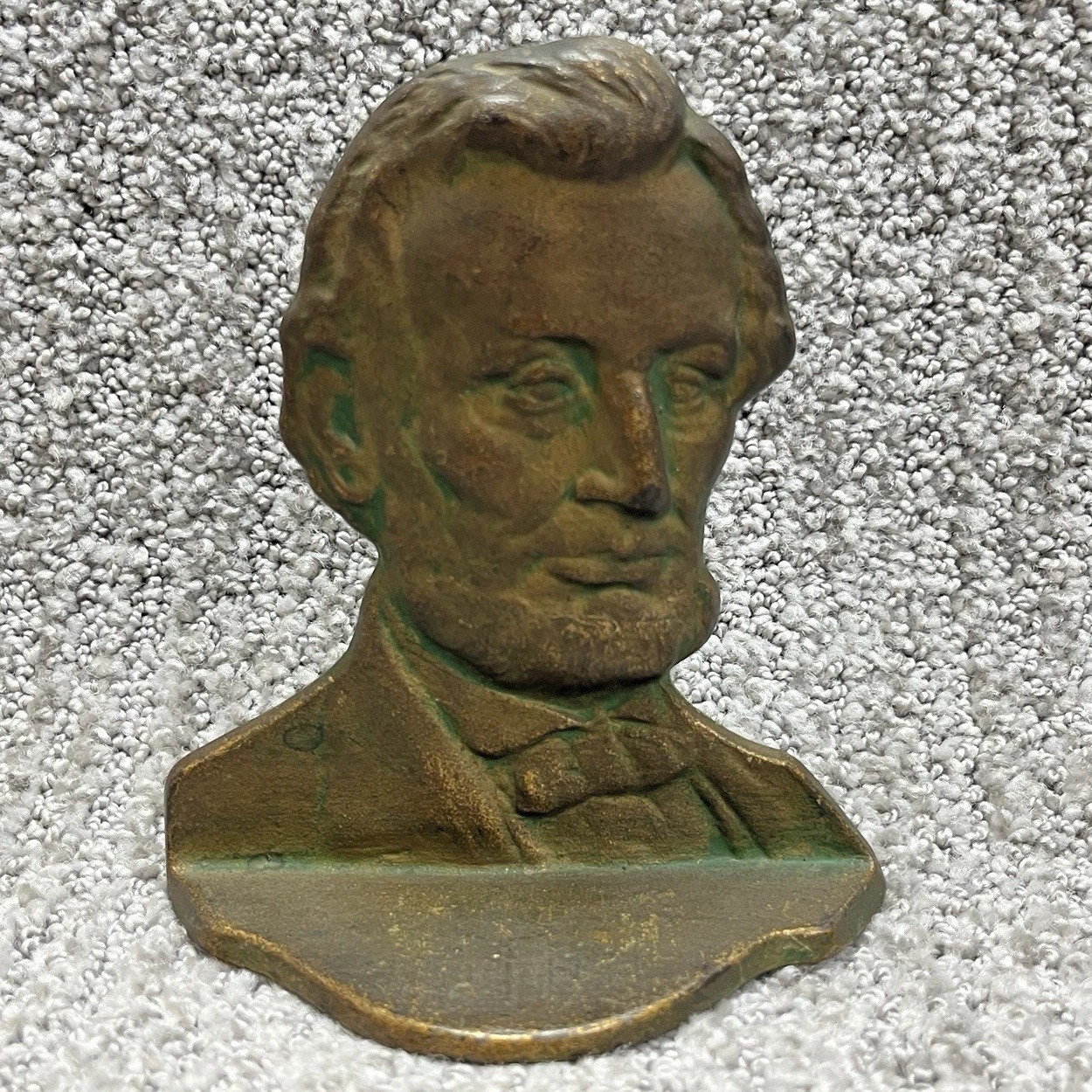 VTG 1928 CT Foundry Abraham Lincoln Cast Iron Bookend Doorstop Antique Academia