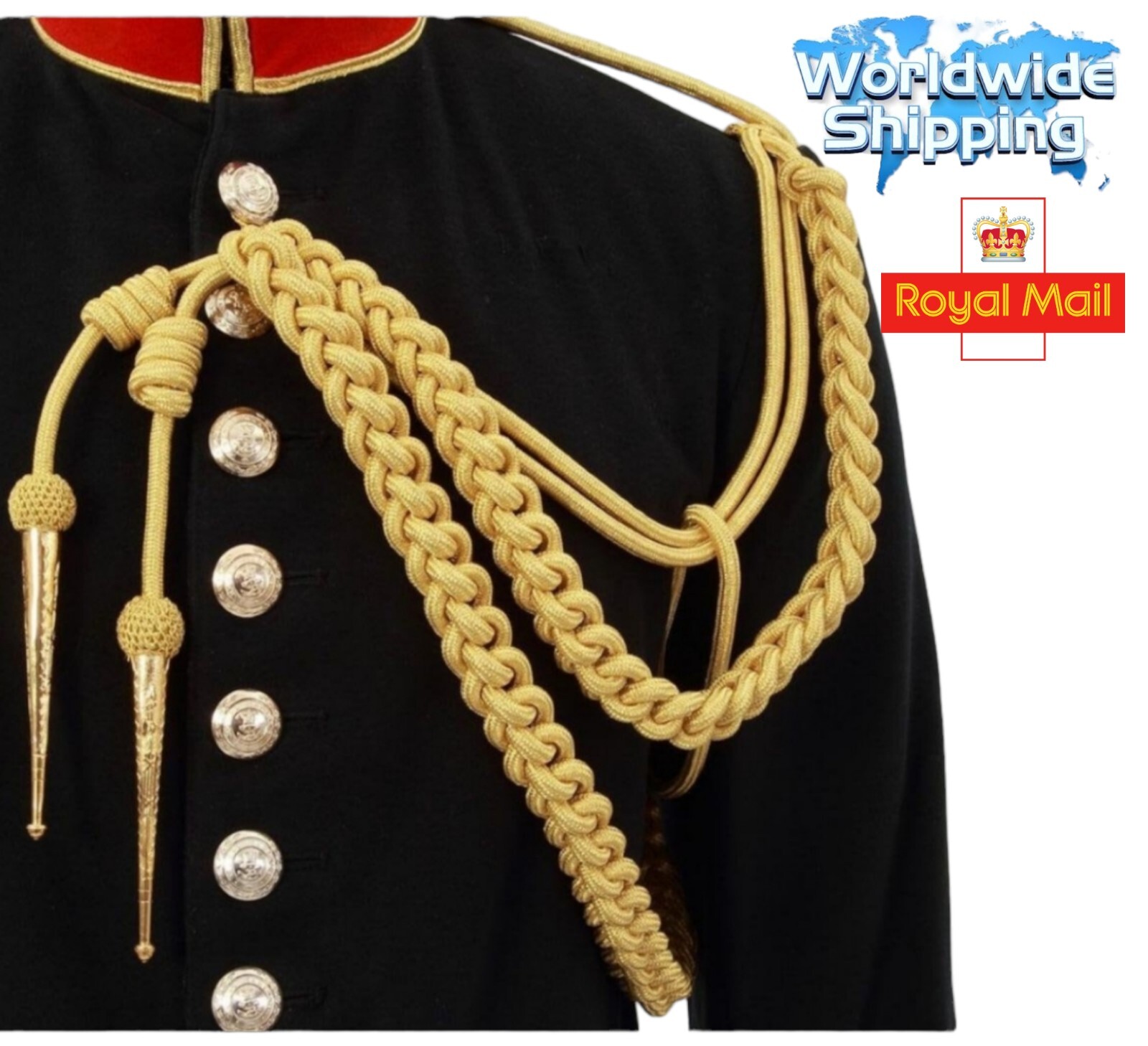 British Army Shoulder Aiguillette shineGold Wire/Army Aiguillette Gold Wire Cord