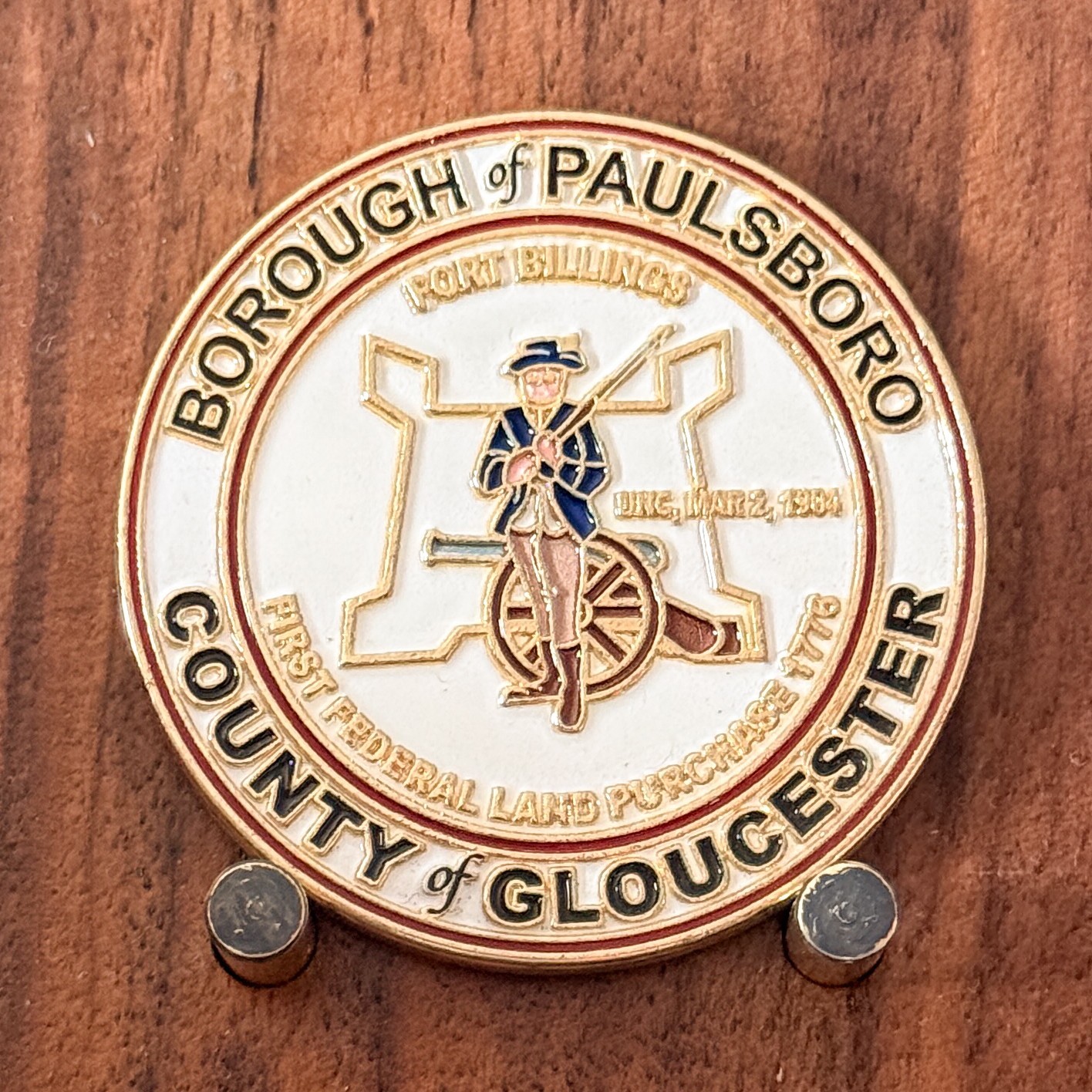 Paulsboro New Jersey Police Fort Billings Gloucester County Challenge Coin  M#14