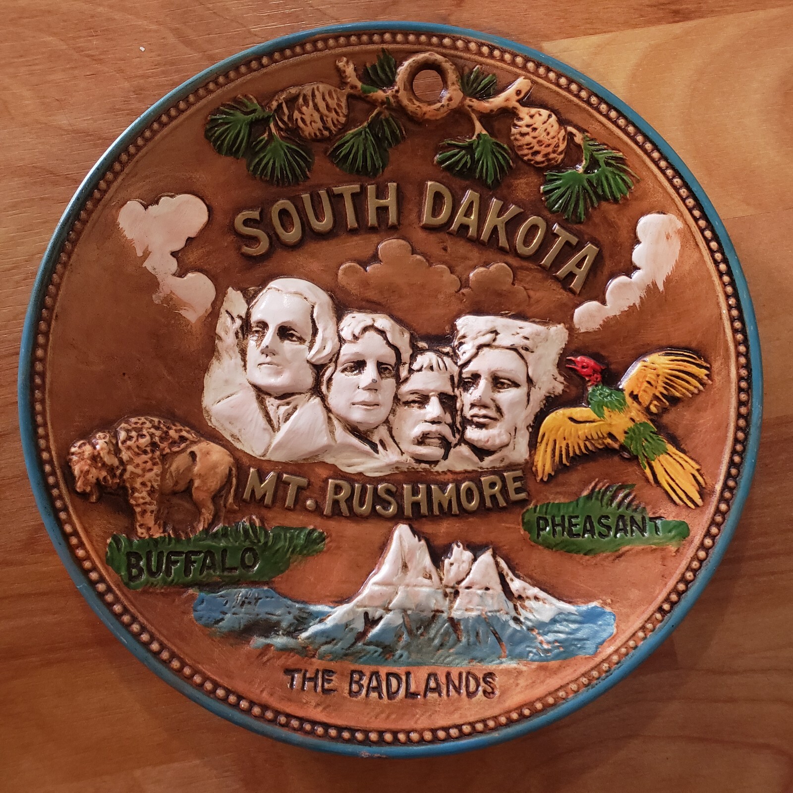 VTG MT. RUSHMORE PLATE SOUTH DAKOTA, Ceramic SOUVENIR WALL PLAQUE/DISH, JAPAN 8 VTG MT. RUSHMORE PLATE SOUTH DAKOTA, Ceramic SOUVENIR WALL PLAQUE/DISH, JAPAN 8
