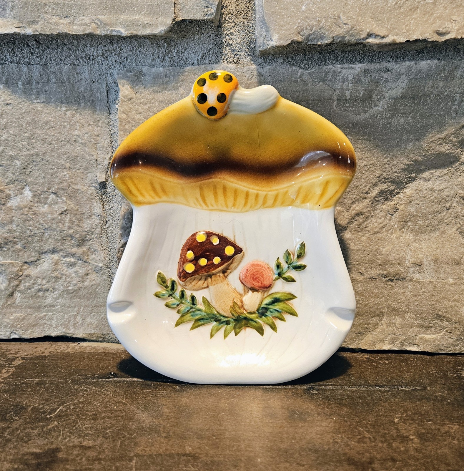 *RARE* Vintage 1978 Sears Merry Mushroom Ceramic Ashtray Japan
