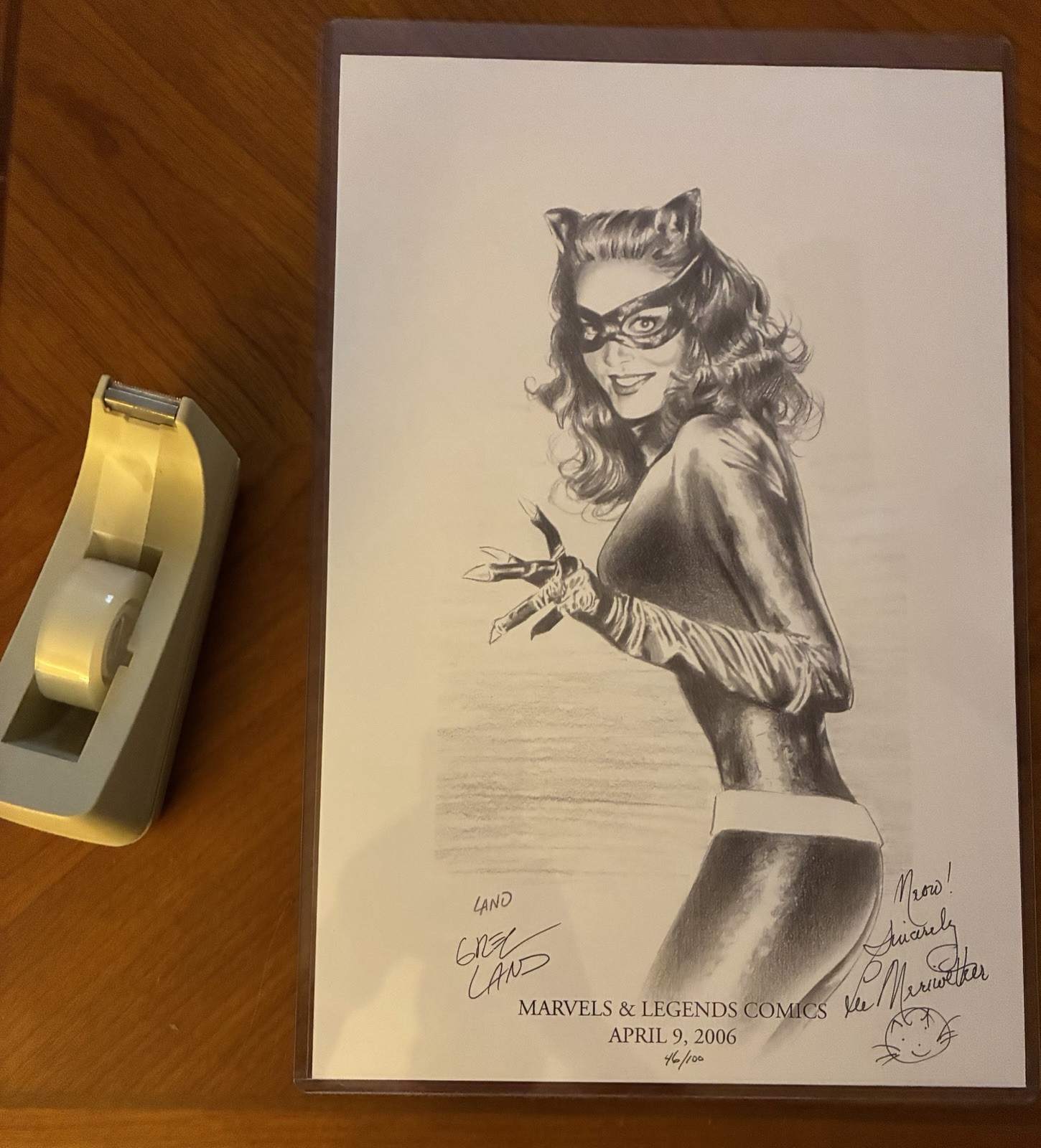 BATMAN / Lee Meriwether Catwoman Print by Greg Land - Limited 46/100 (2006)