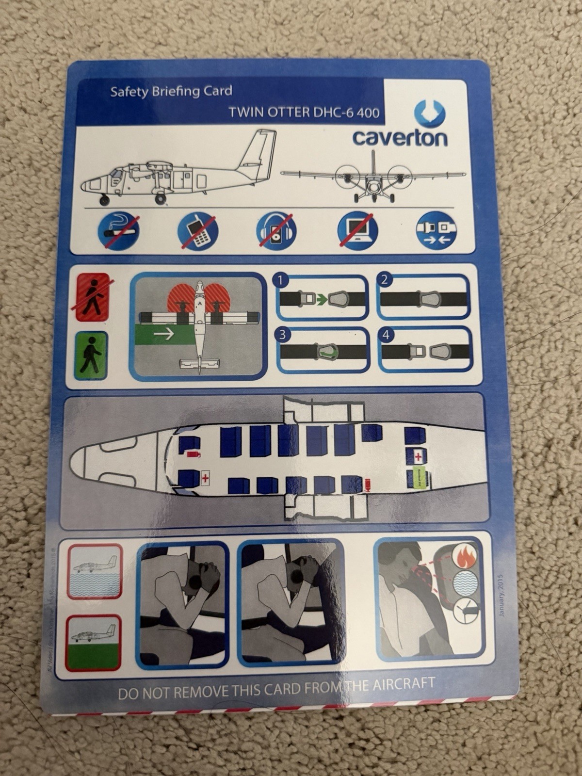 Caverton Twin Otter DHC 6-400 Safety Card