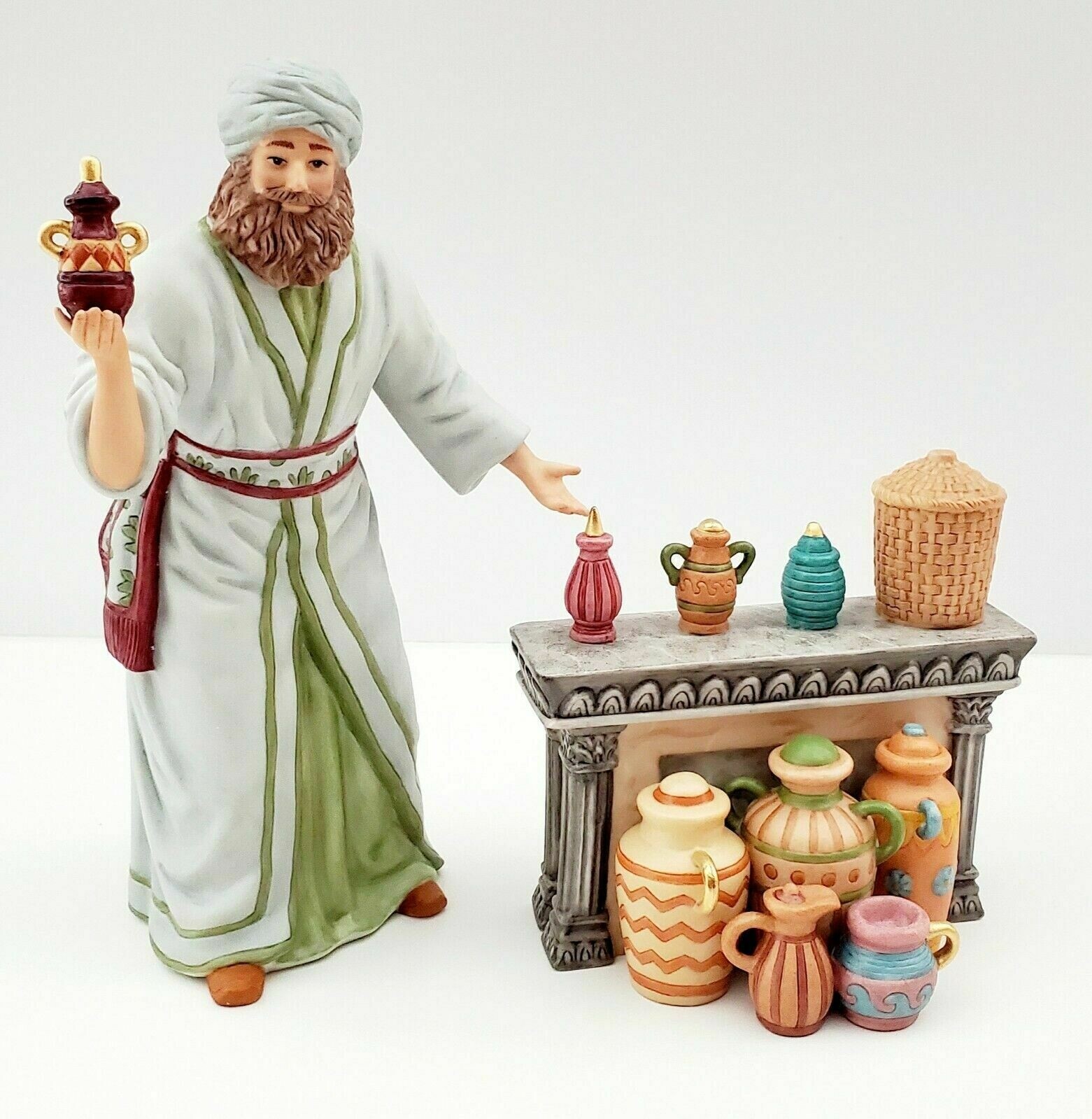 Lenox Renaissance Perfume Merchant Nativity Figurine At The Bazaar Christmas NEW