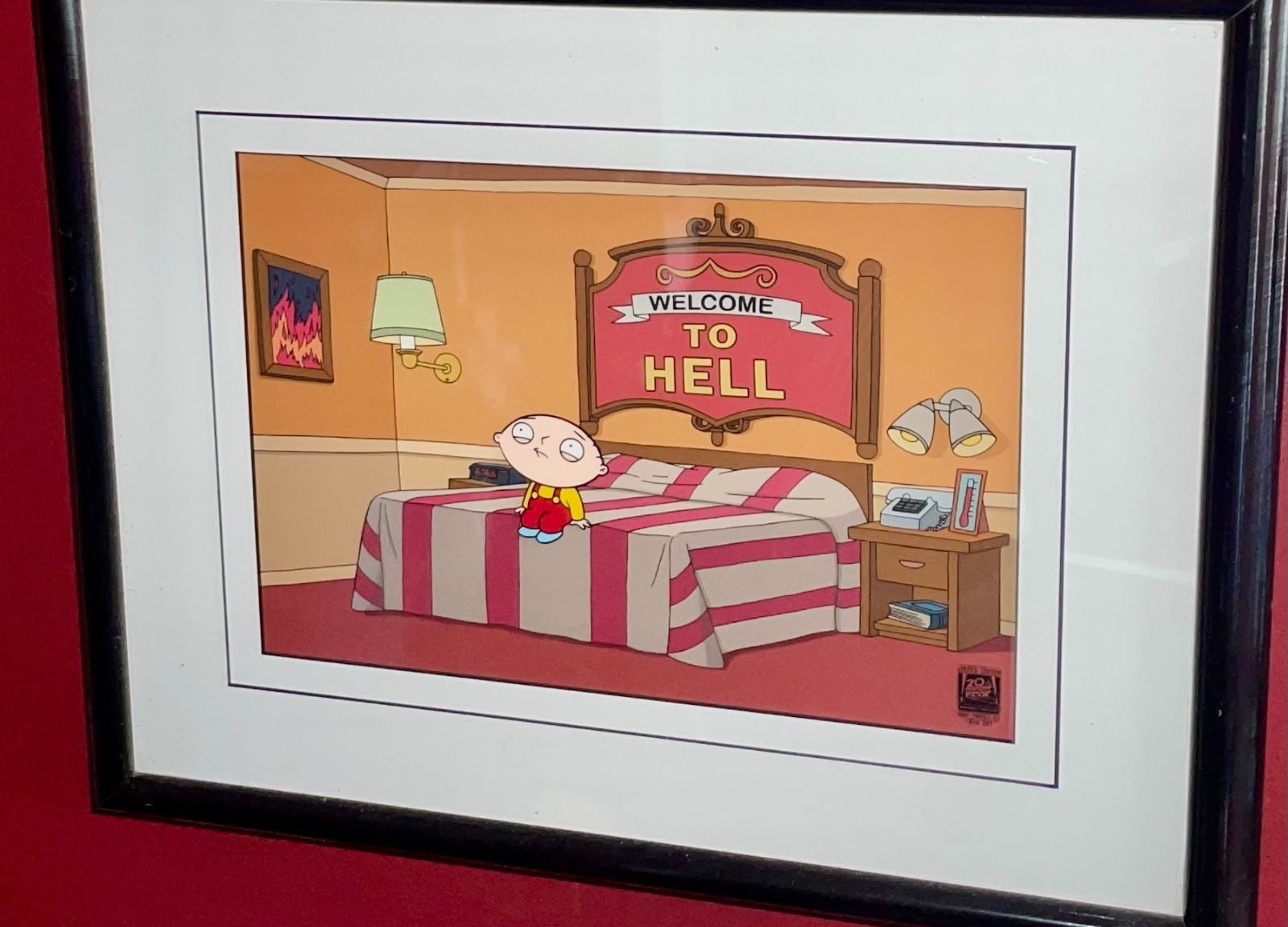 Family Guy Cel Stewie Griffin Limited Edition Animation Cel 2005 Staff Gift Rare
