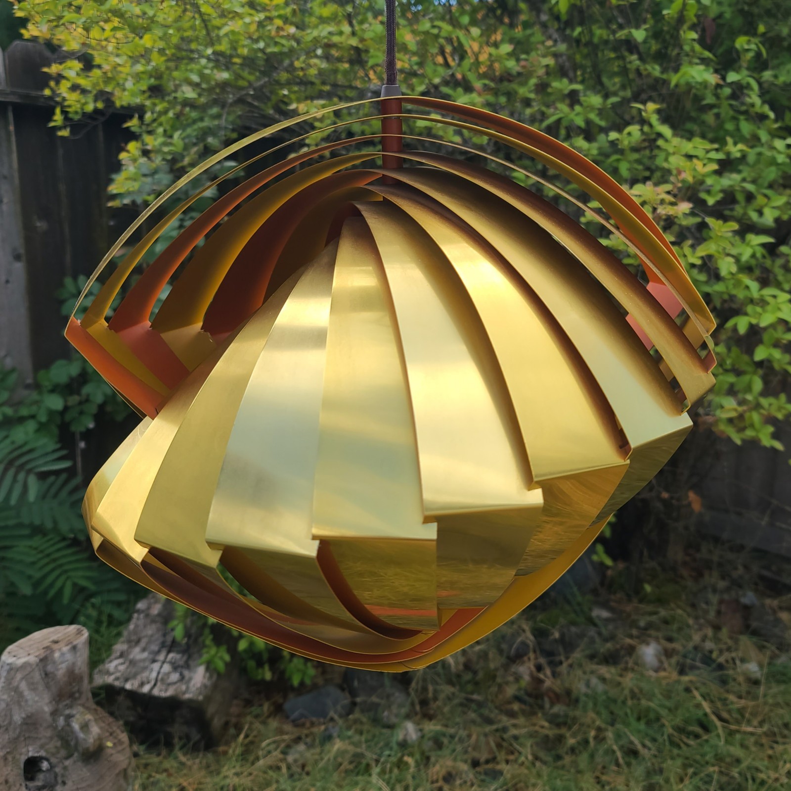 Vintage Louis Weisdorf MCM Danish Konkylie Pendant Lamp For Lyfa
