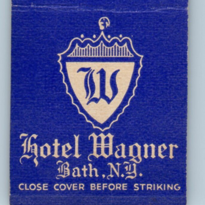 Matchcover Hotel Wagner Bath New York Finger Lakes 20 Strike Lion Match MBC3D Matchcover Hotel Wagner Bath New York Finger Lakes 20 Strike Lion Match MBC3D