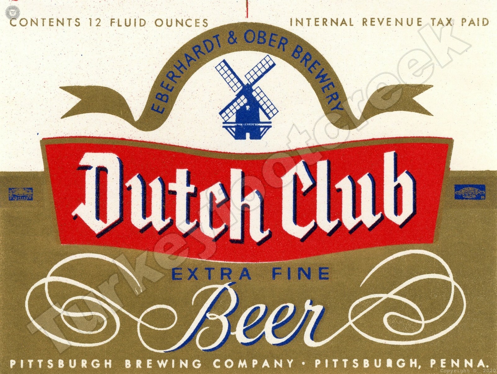 Dutch Club Extra Fine Beer Label 9