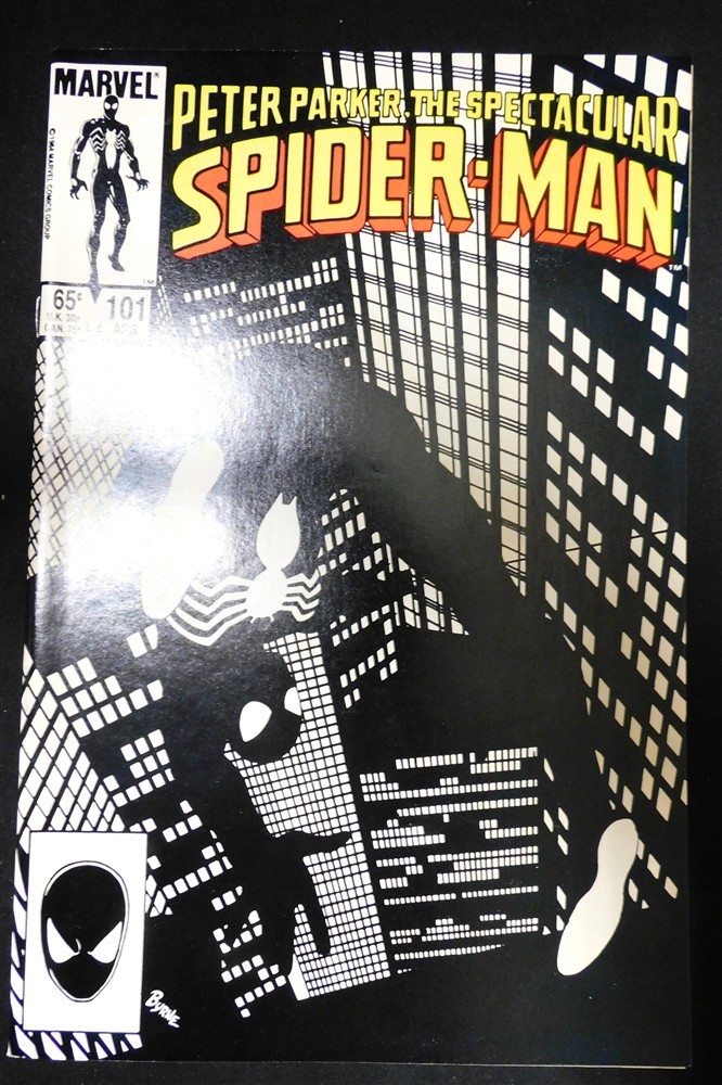SPECTACULAR SPIDER-MAN 101 MARVEL COMIC JOHN BYRNE BURKETT ALACANTARA 1985 FN/VF SPECTACULAR SPIDER-MAN 101 MARVEL COMIC JOHN BYRNE BURKETT ALACANTARA 1985 FN/VF