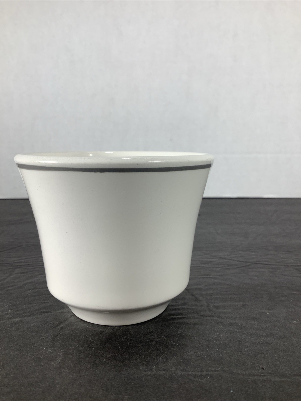 Shenango China 3.25”x 2.75” Soup Custard Bullion Cup~White & Gray