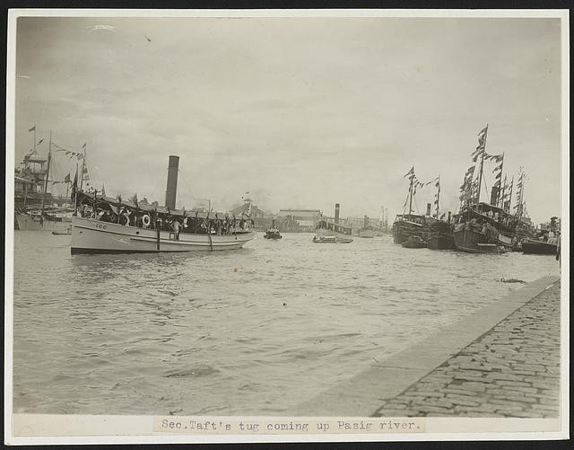 Photo:Manila Philippines William H Taft Pasig River Steamboats 1905