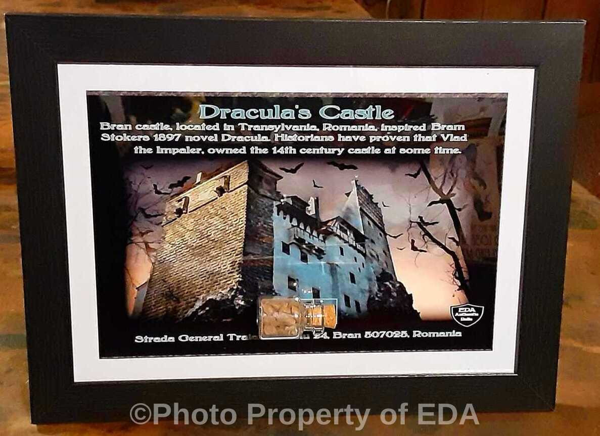 DRACULA\'S CASTLE Bran Castle Relic Gravel Soil Sample w/COA Haunted Item Object