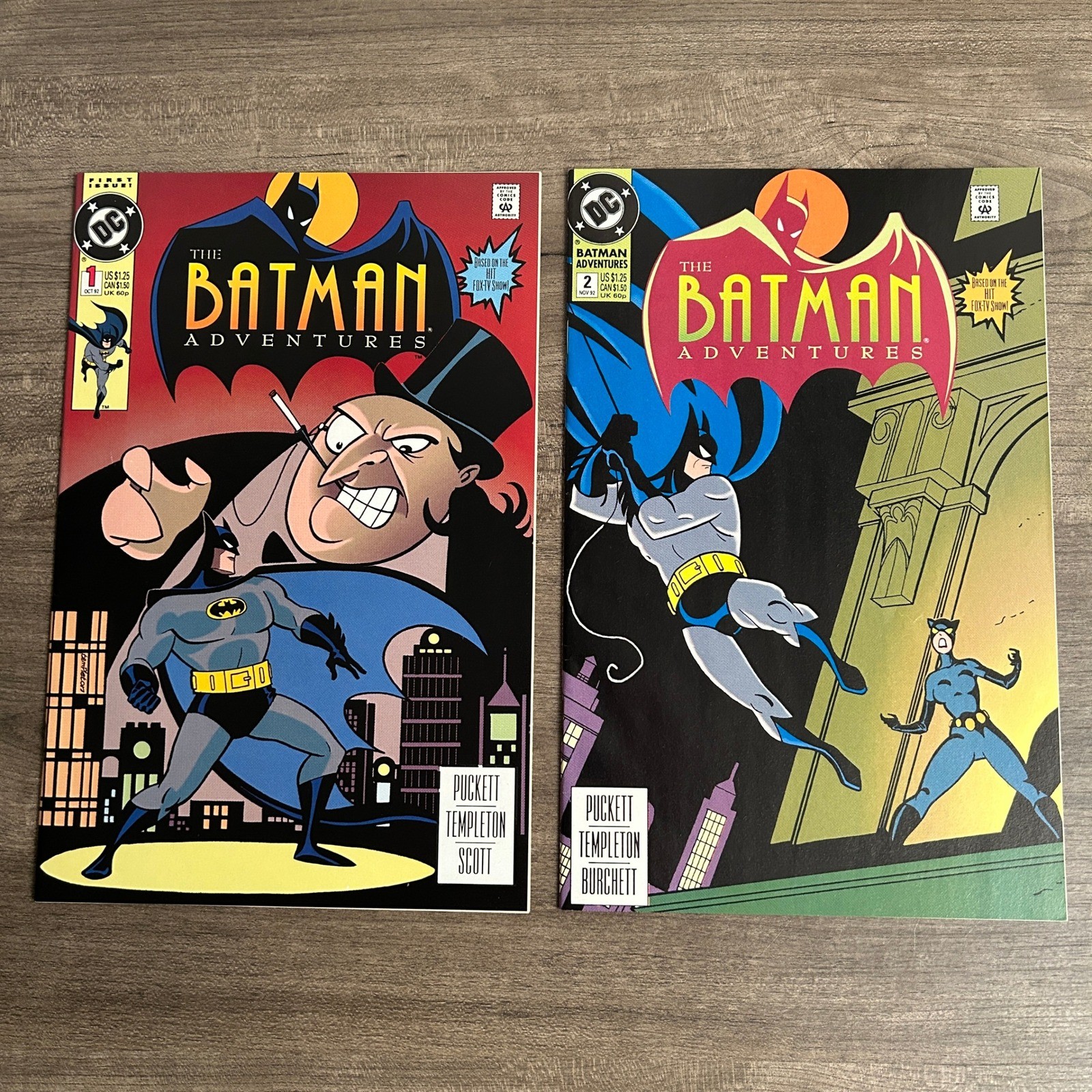 The Batman Adventures 1 & 2 DC Comics 1992 First Issue Penguin Catwoman Lot