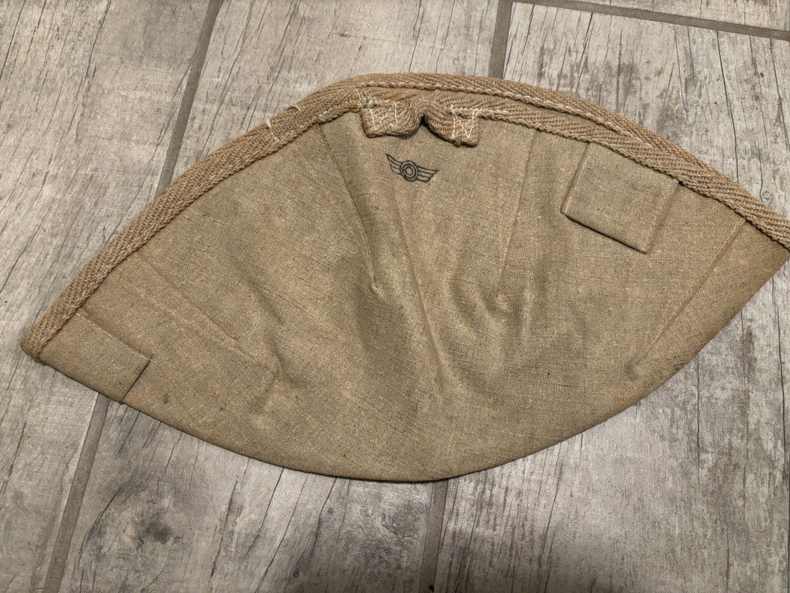 British Army WWII Large Tan Canvas Wash Basin
