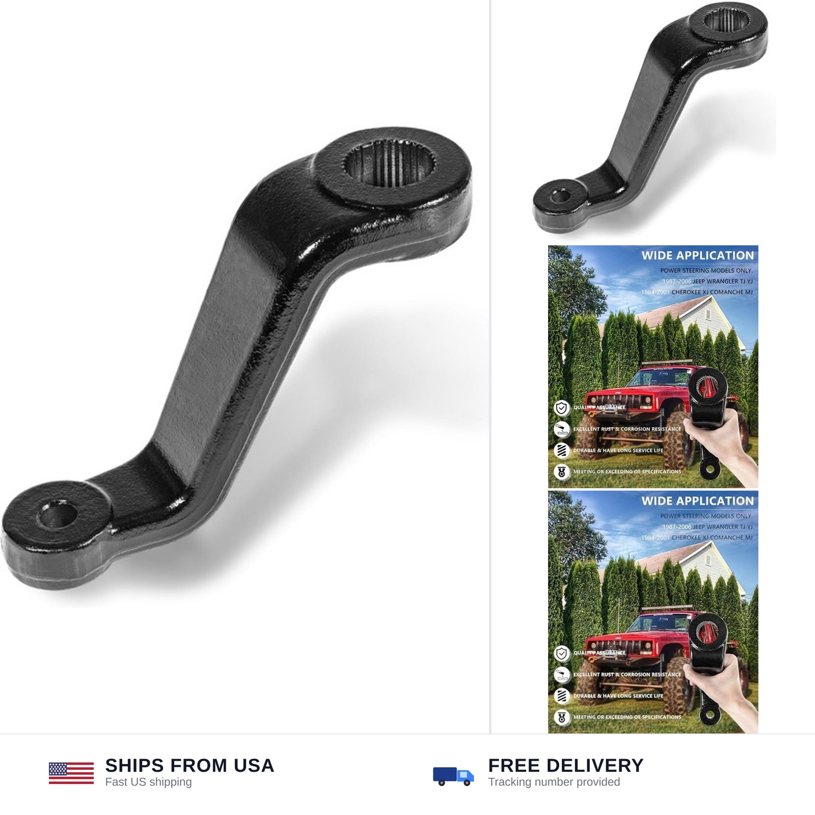 6605 Drop Pitman Arm for 87-06 Jeep Wrangler TJ YJ, 84-01 Cherokee XJ Comanch... 6605 Drop Pitman Arm for 87-06 Jeep Wrangler TJ YJ, 84-01 Cherokee XJ Comanch...