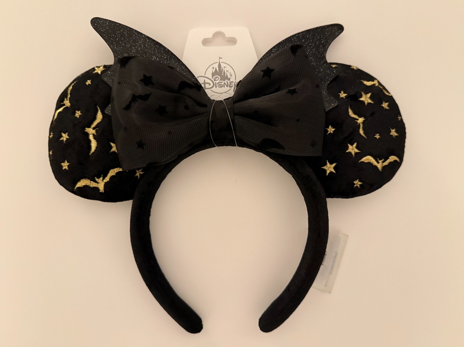 Disney Parks 2026 Halloween Minnie Mouse Bats Ear Headband *New With Tags