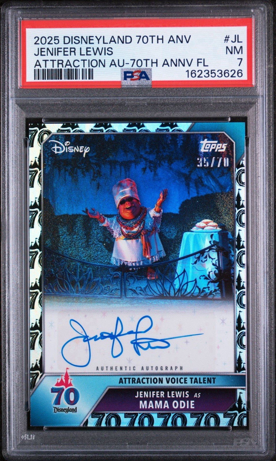 Topps 2025 Disneyland 70th Jenifer Lewis Autograph 35/70 PSA Cert 162353626