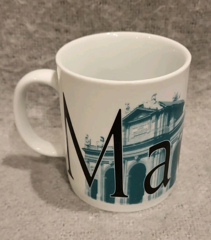 Vintage 2002 Starbucks Coffee City Mug Collector Series 20 oz - Madrid, Spain