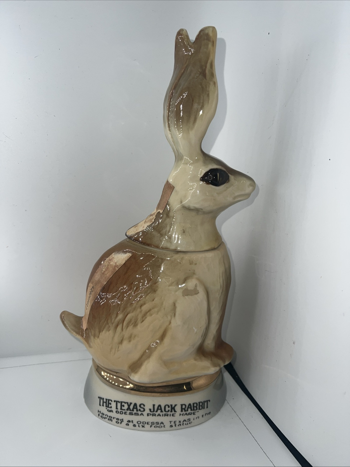 Jim Beam Texas Jack Rabbit (Odessa Prairie Hare) Bourbon Whiskey Bottle Decanter