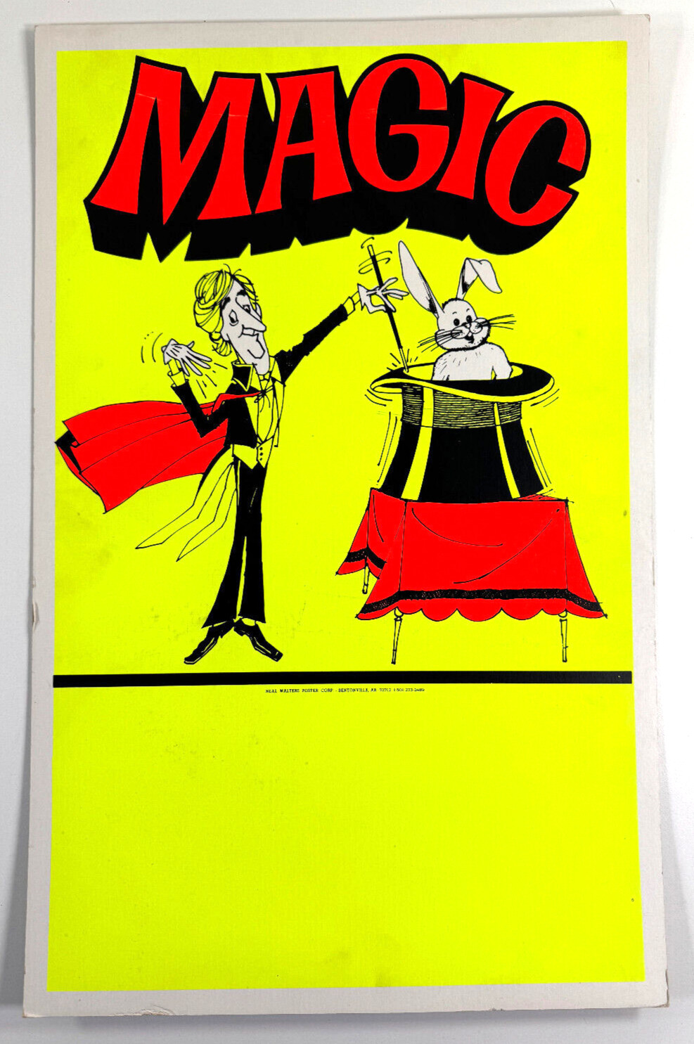 RARE 60s 70s Neal Walters Poster Corp MAGIC Blank Advertising Sign