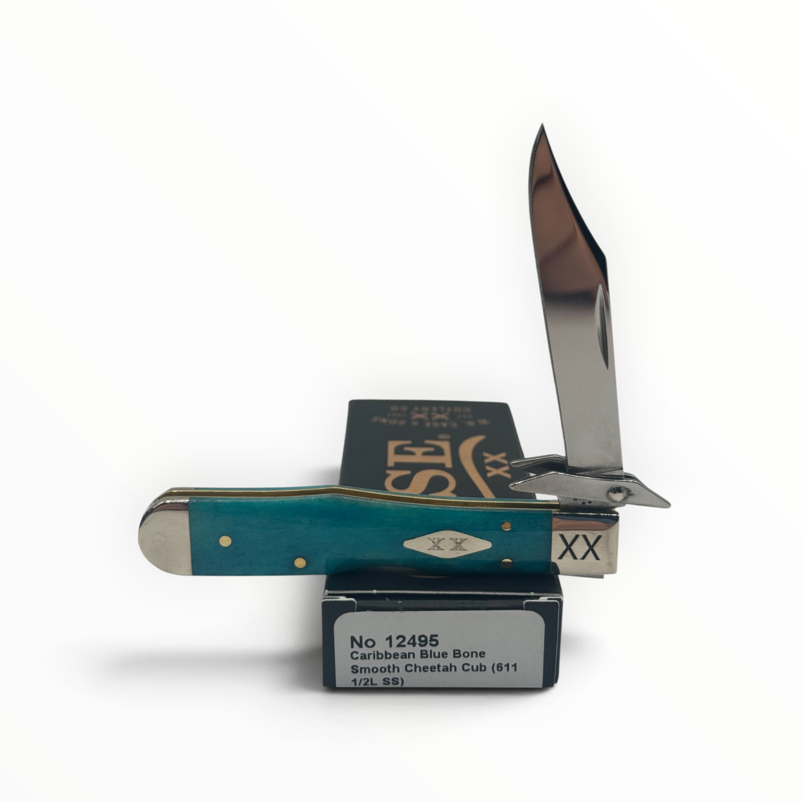 Case XX 12495 Cheetah Cub Smooth Caribbean Blue Bone SFO LIMITED EDITION