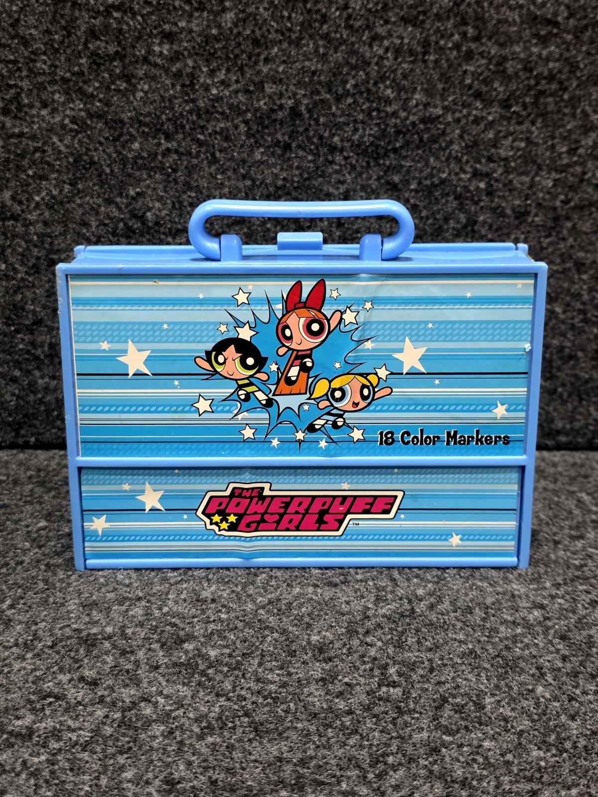 Vintage 2002 Powerpuff Girls Art Kit Marker Carrying Case Only Cartoon Network Vintage 2002 Powerpuff Girls Art Kit Marker Carrying Case Only Cartoon Network