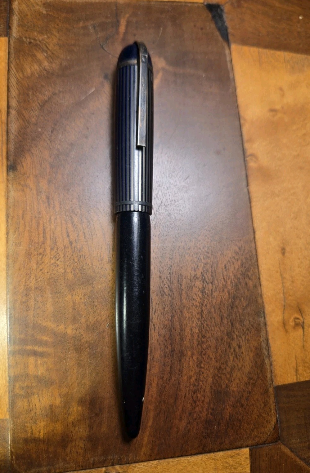Vintage Eversharp Skyline Fountain Pen 14k gold nib & Cobalt Blue  UNTESTED