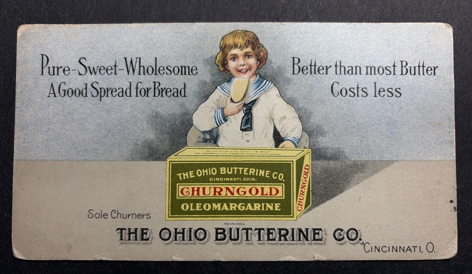 Churngold Butter Ink Blotter Cincinnati Ohio C 1920’s Cute Kid RARE Churngold Butter Ink Blotter Cincinnati Ohio C 1920’s Cute Kid RARE