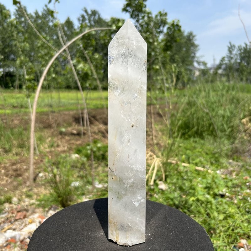 2.75LB Top Natural Clear Quartz Tower Obelisk Cystal Reiki Wand Point Energy Gem