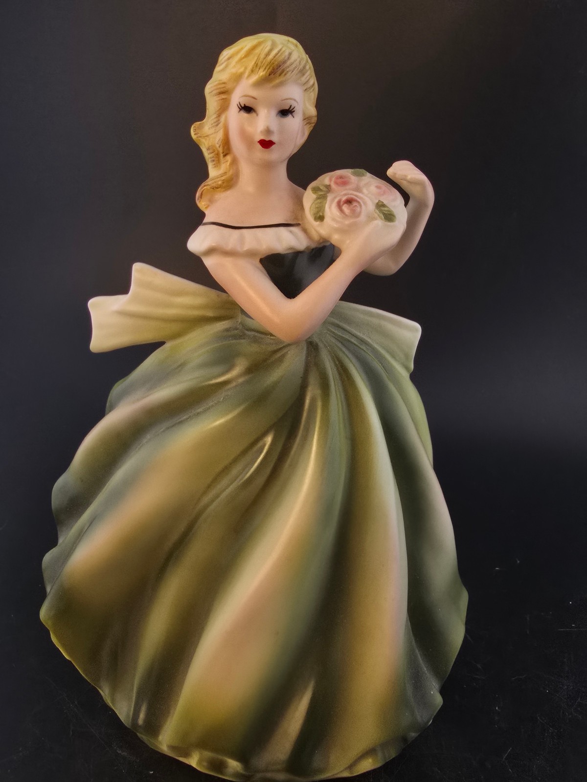 napeco c-7121 Lady in green planter nice vintage8\