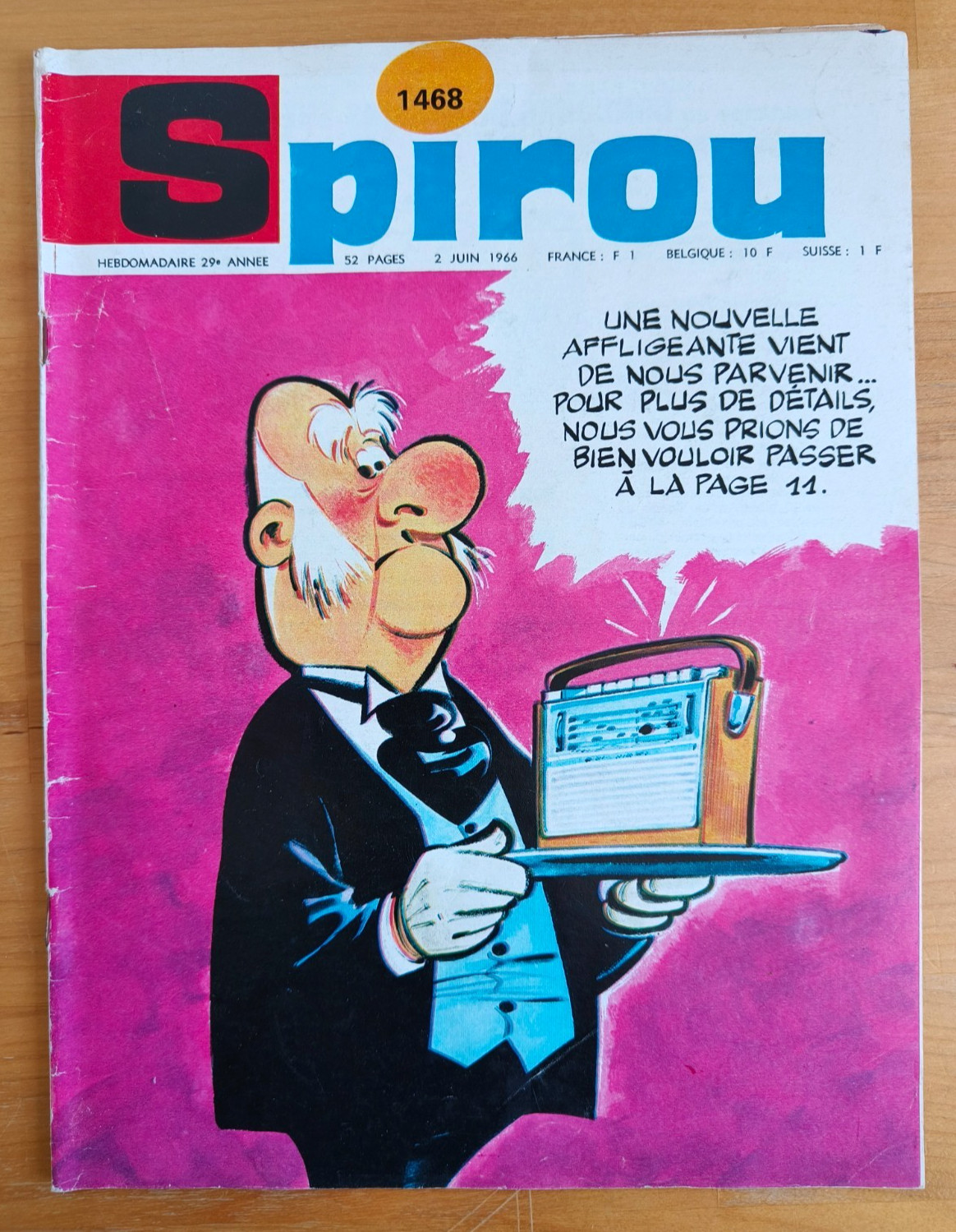 SPIROU #1468 - 1966 French SMURFETTE becomes a SMURF KEY ISSUE