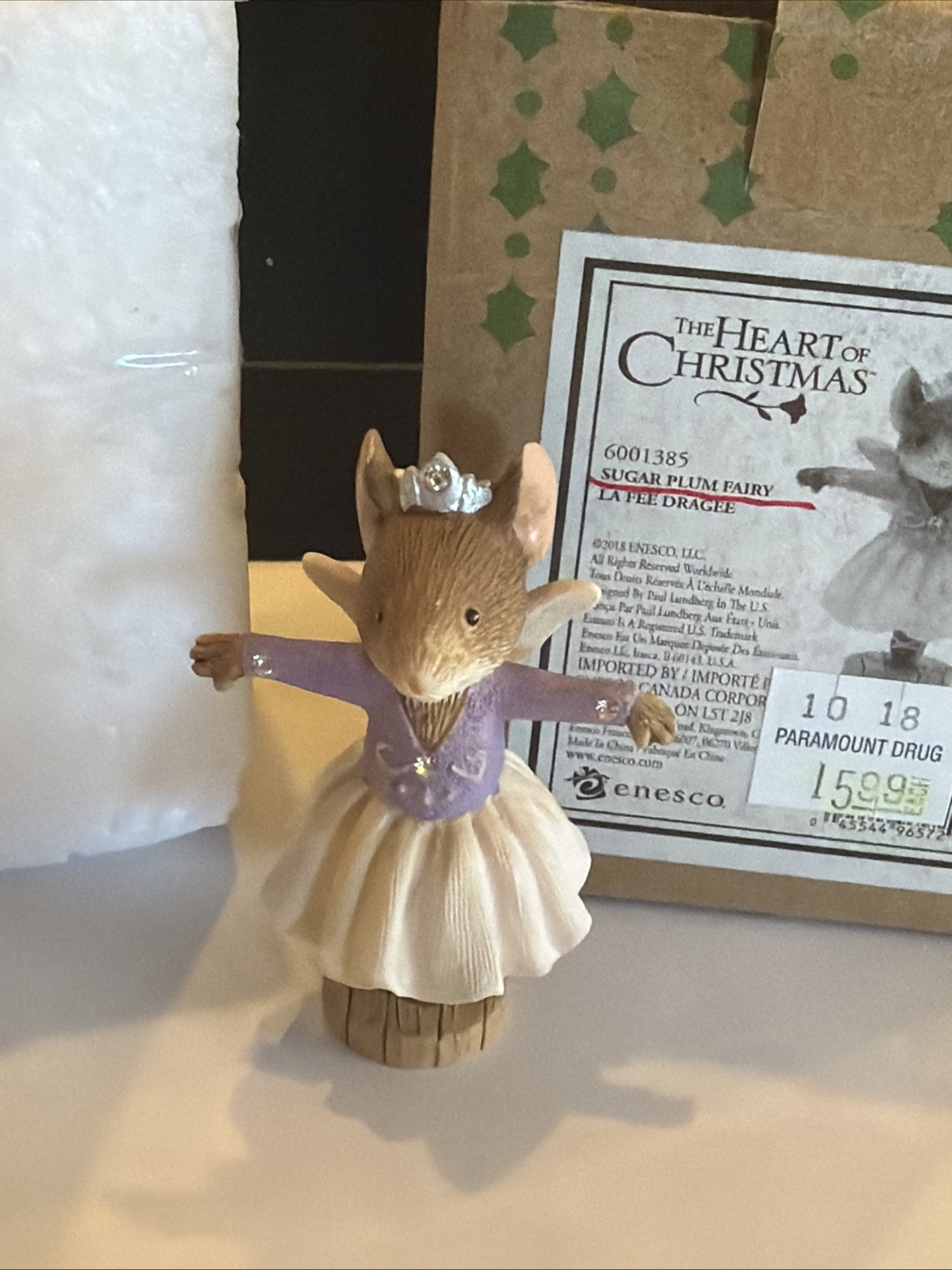 Enesco Heart of Christmas Mouse Sugar Plum Fairy 6001385 In Box RARE