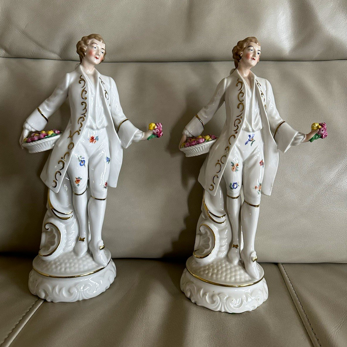 Vintage Mid-Century White Porcelain Figurine / Candelabra Base – Made in Germany Vintage Mid-Century White Porcelain Figurine / Candelabra Base – Made in Germany
