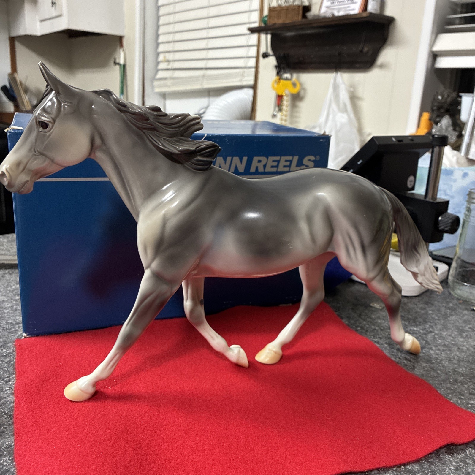 PETER STONE HORSE SHEZA DORABLE DAPPLE GREY HORSE correct me if I’m wrong ￼
