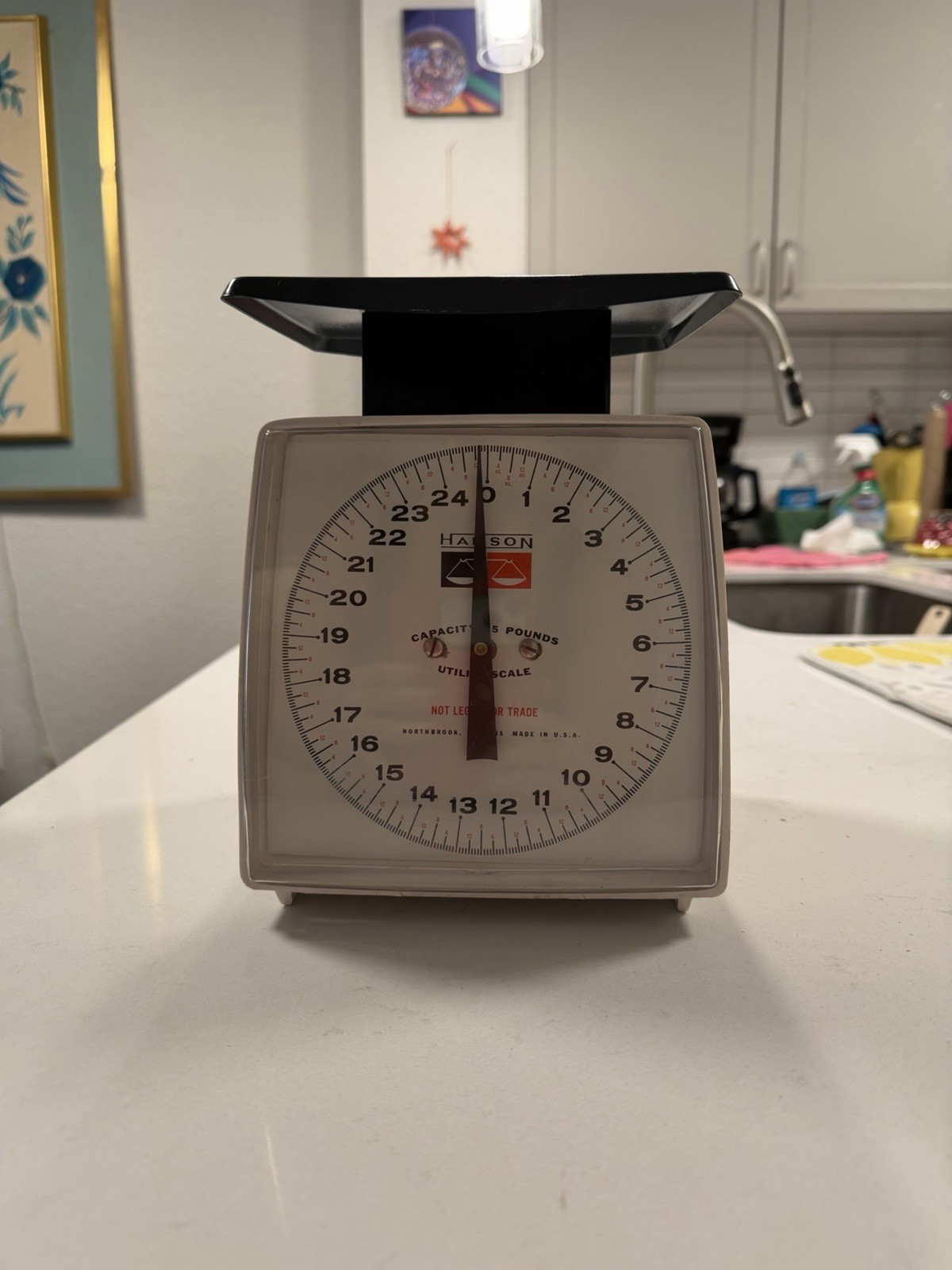 Vintage Hanson Kitchen Scale 25 Pound Weight Northbrook Illinois USA