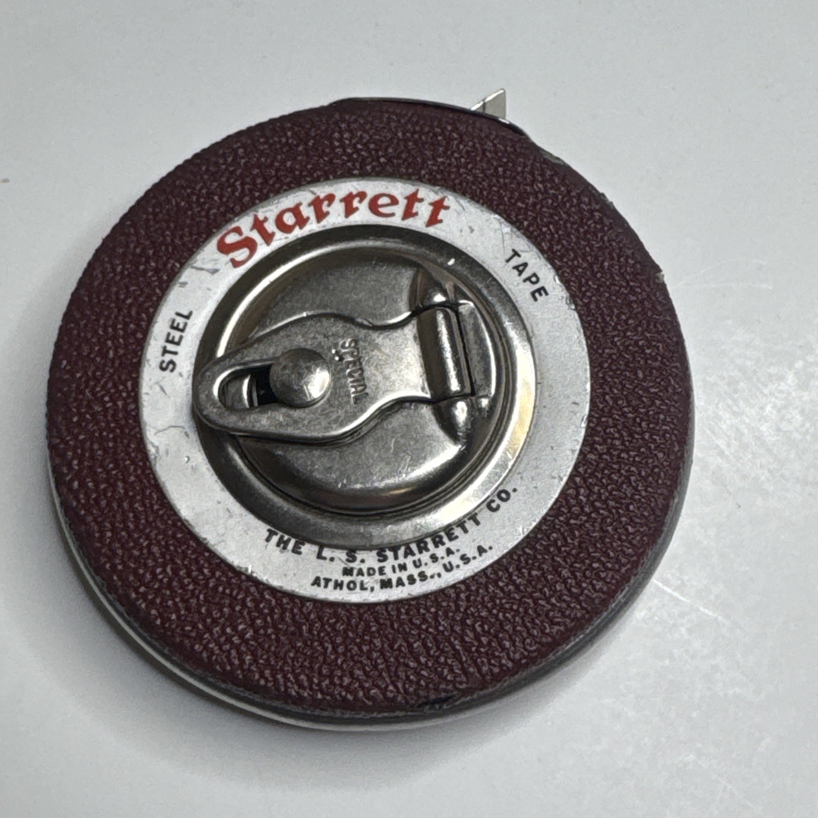 VTG L.S. Starrett Co. 25 Ft Steel Diameter Tape Measure DIA Inches Athol MA USA