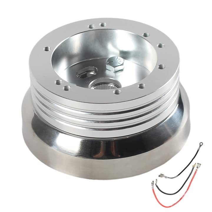 Universal Silver 5 & 6 Hole Billet Steering Wheel Hub Adapter Connector 1 PC