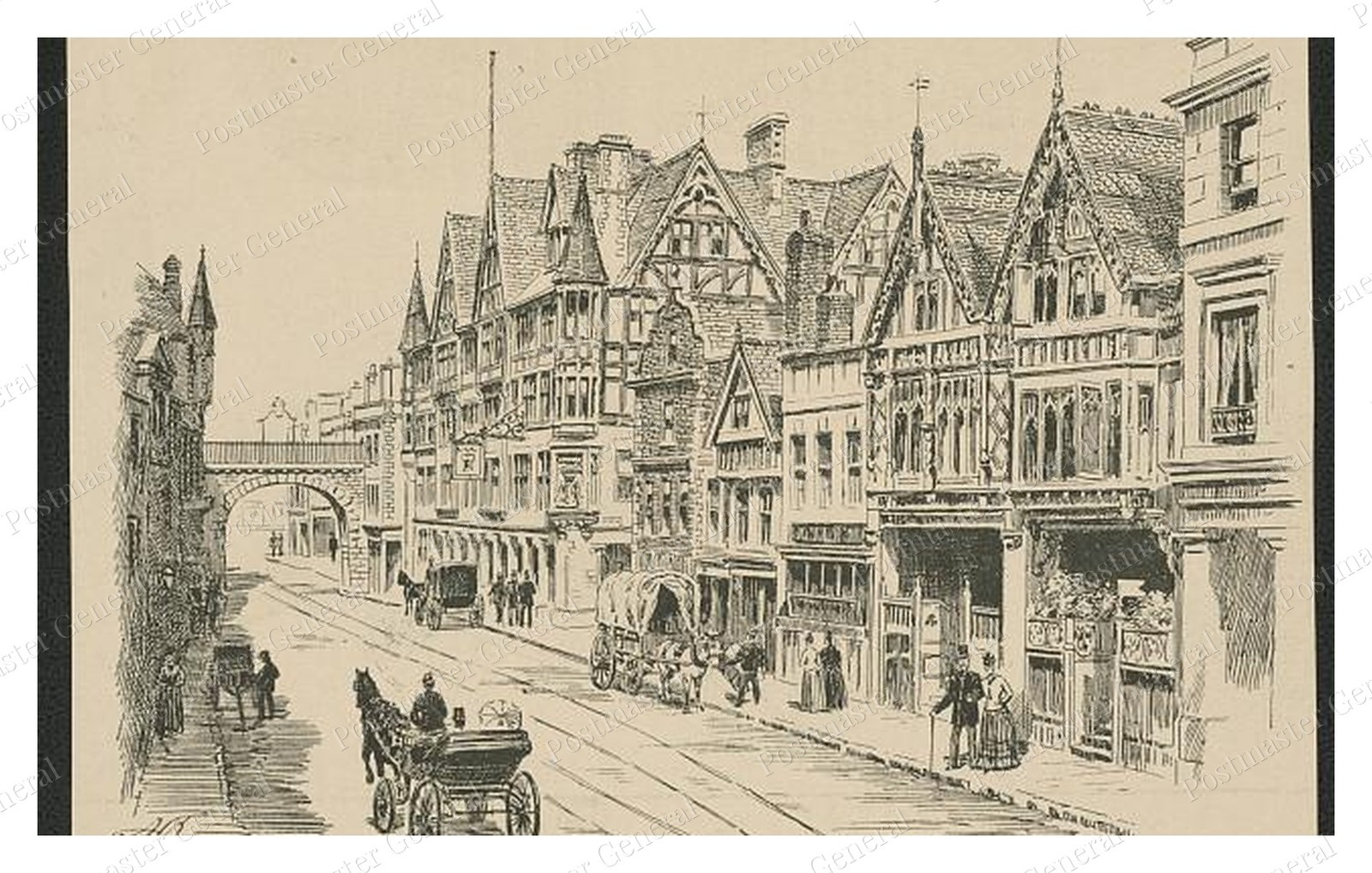 Chester Eastgate Street Grosvenor Hotel Standard Postcard COPY RPPC Chester Eastgate Street Grosvenor Hotel Standard Postcard COPY RPPC