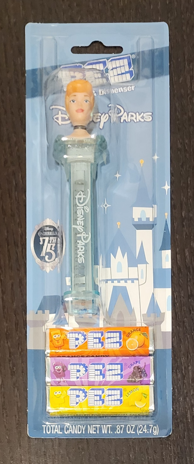 Disney Parks Cinderella 75th Anniversary PEZ Dispenser 💥 2025 New Release 💥
