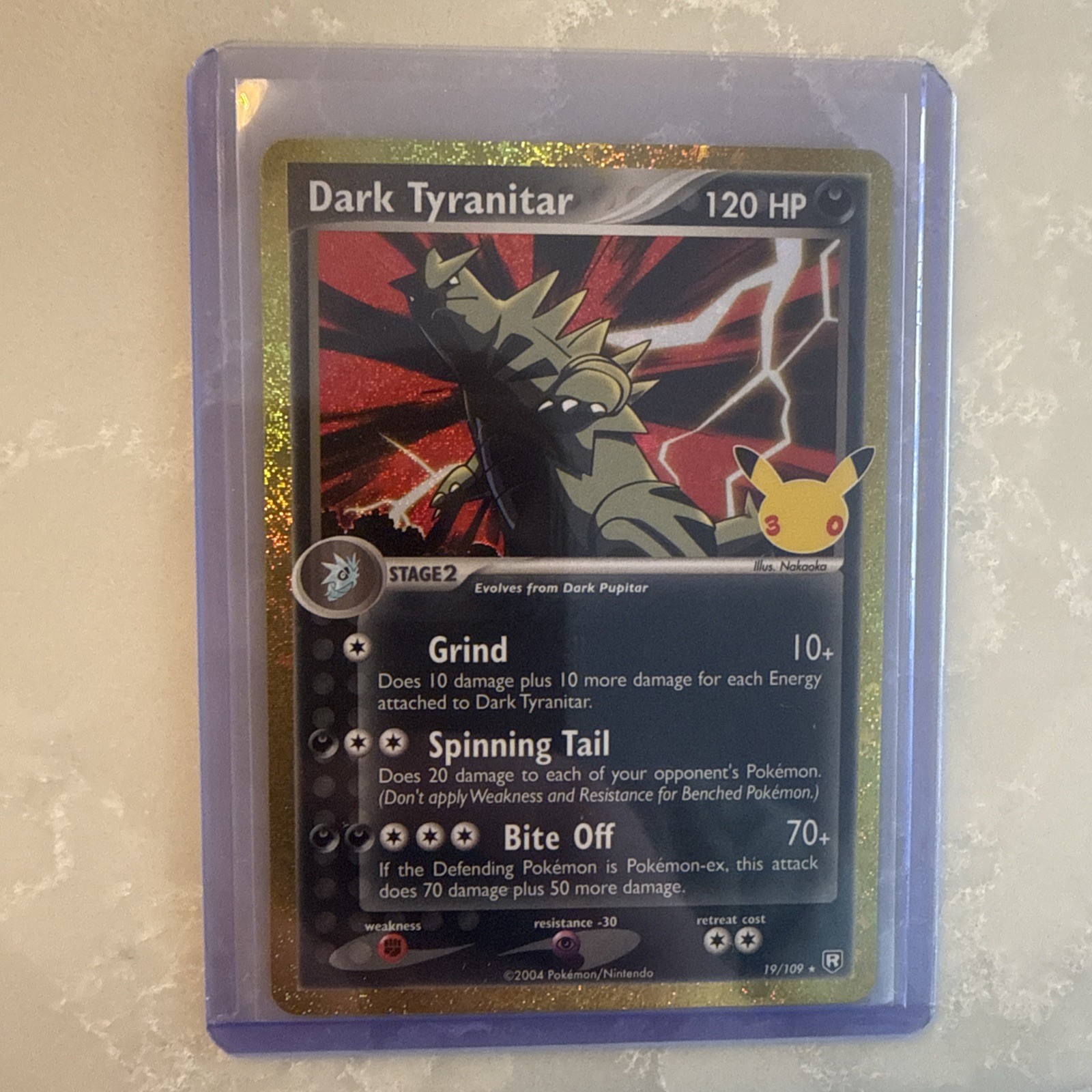 Pokémon TCG Dark Tyranitar 19/109 30th Anniversary Celebration