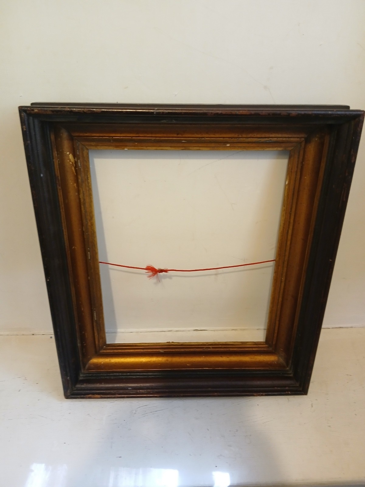 Antique Victorian Walnut Shadow Box Frame  14 x 16\