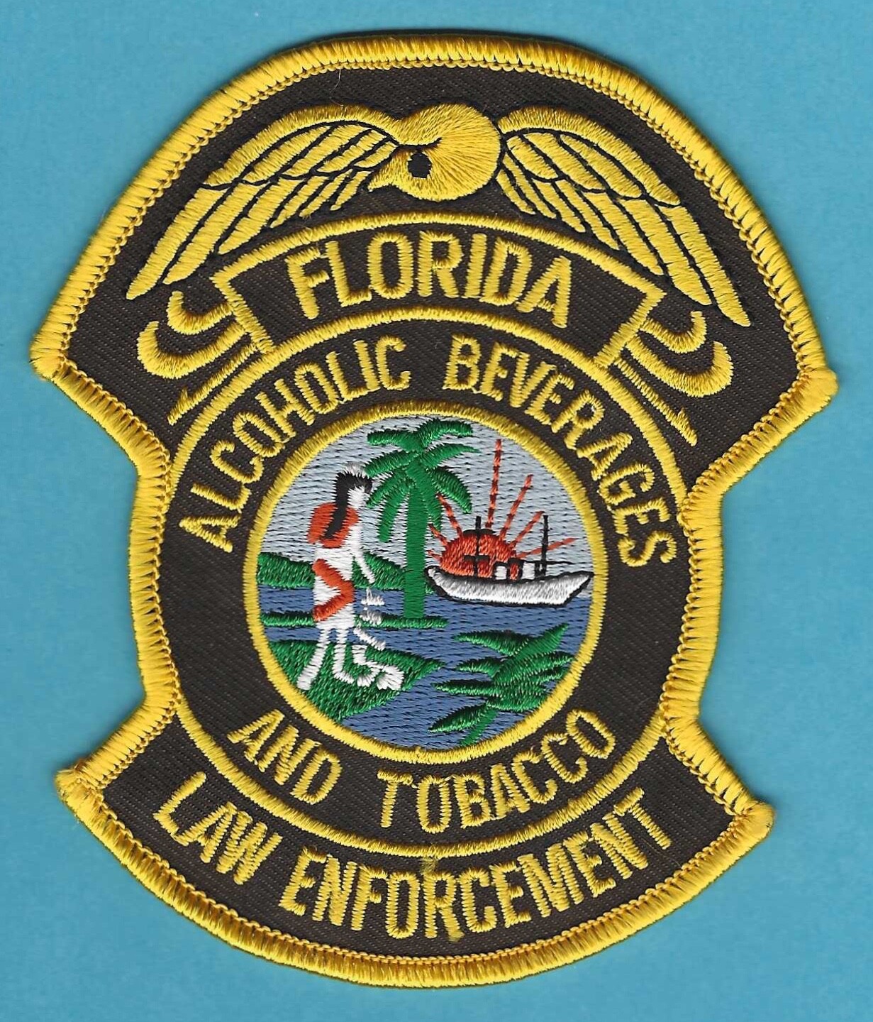 FLORIDA STATE ALCOHOLIC BEVERAGES & TOBACCO LAW ENFORCEMENT SHOULDER PATCH