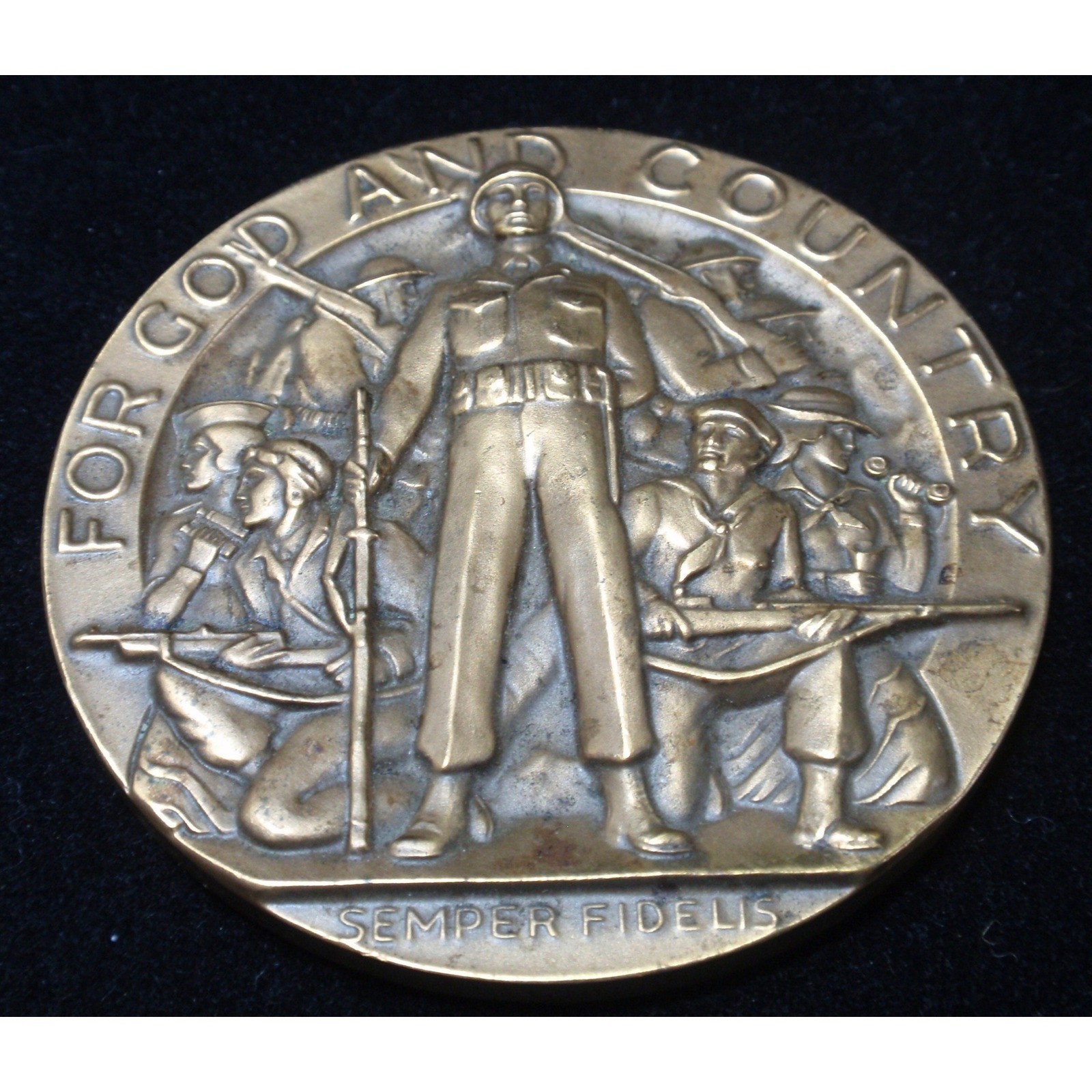 Vintage Bronze Award American Legion School Courage Leadership Honor Service, Vintage Bronze Award American Legion School Courage Leadership Honor Service,