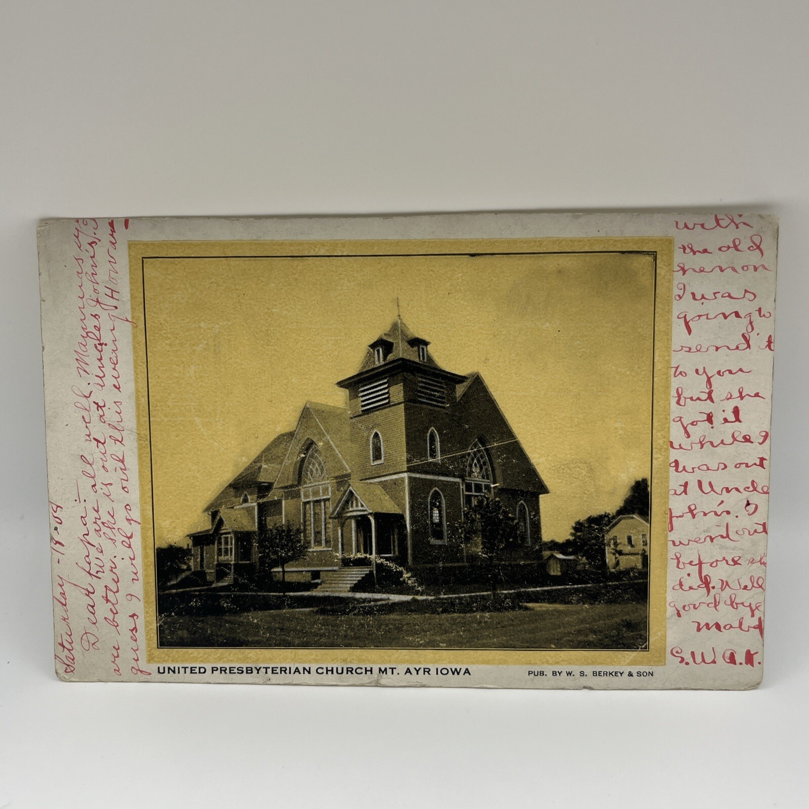United Presbyterian Church, Mt. Ayr, Iowa, Postcard United Presbyterian Church, Mt. Ayr, Iowa, Postcard