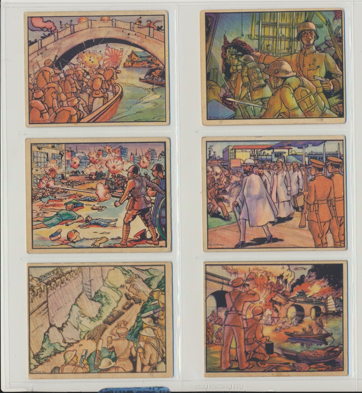 Lot of 12 different 1938 Gum Inc. Horrors of War cards