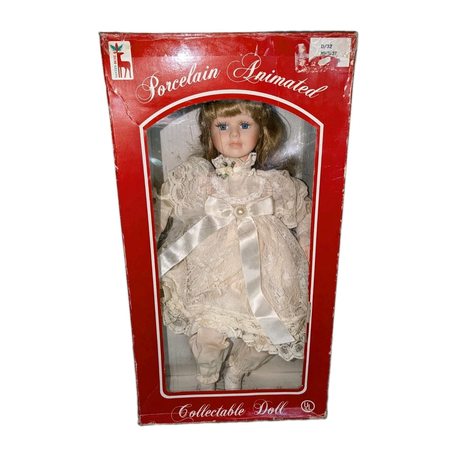 Vintage 1994 Santa's Best Animated Porcelain Doll 18
