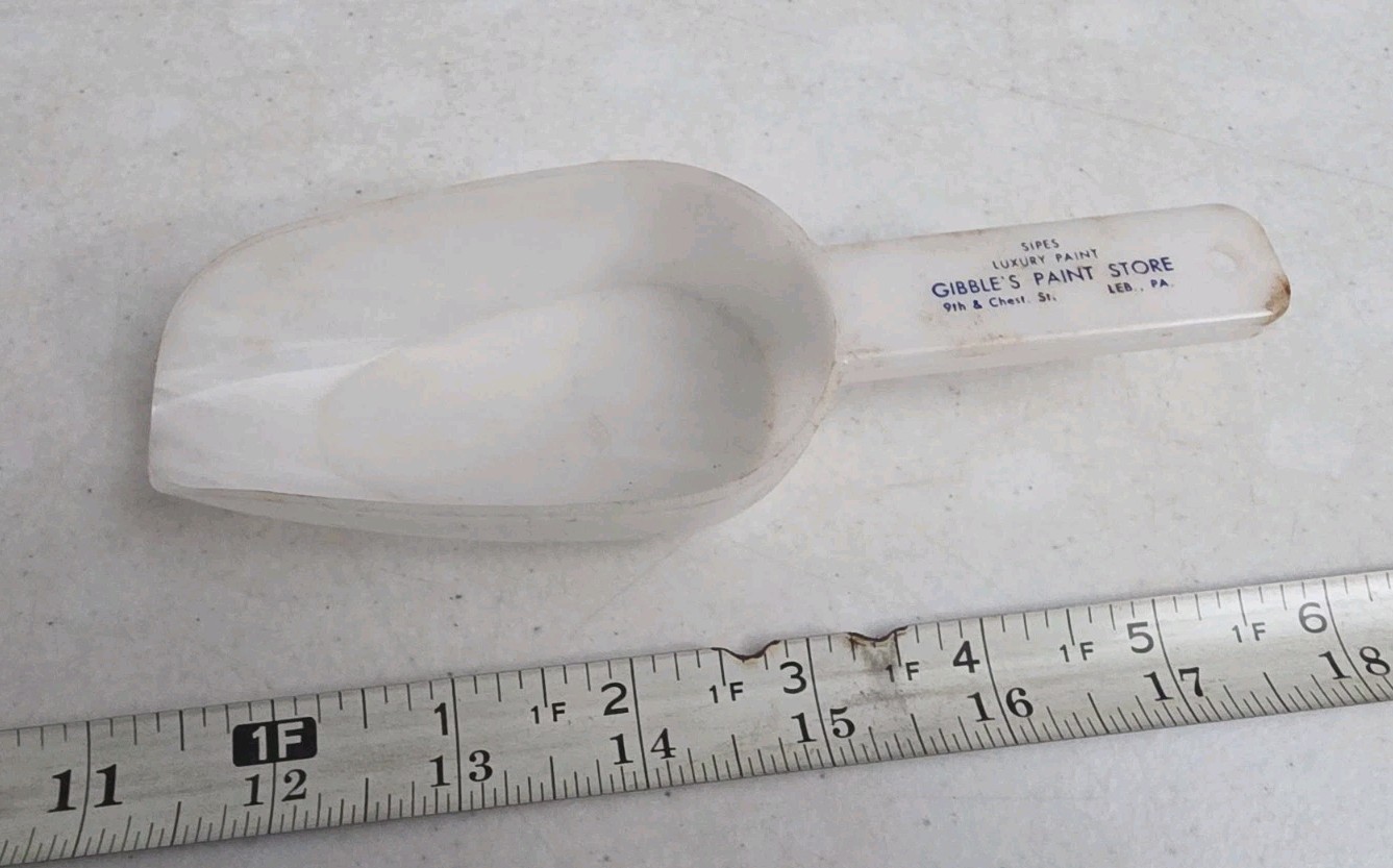 Vintage Gibble\'s Paint Store Lebanon PA Sipes Paint Advertising Plastic Scoop