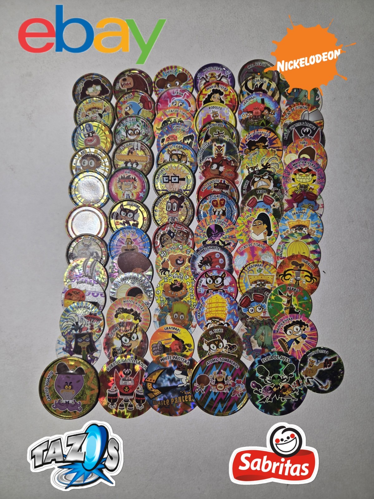 El Tigre Tazos  Mega Gold Metallic + Classic Vintage Sabritas 2008 US Seller✅️✅️