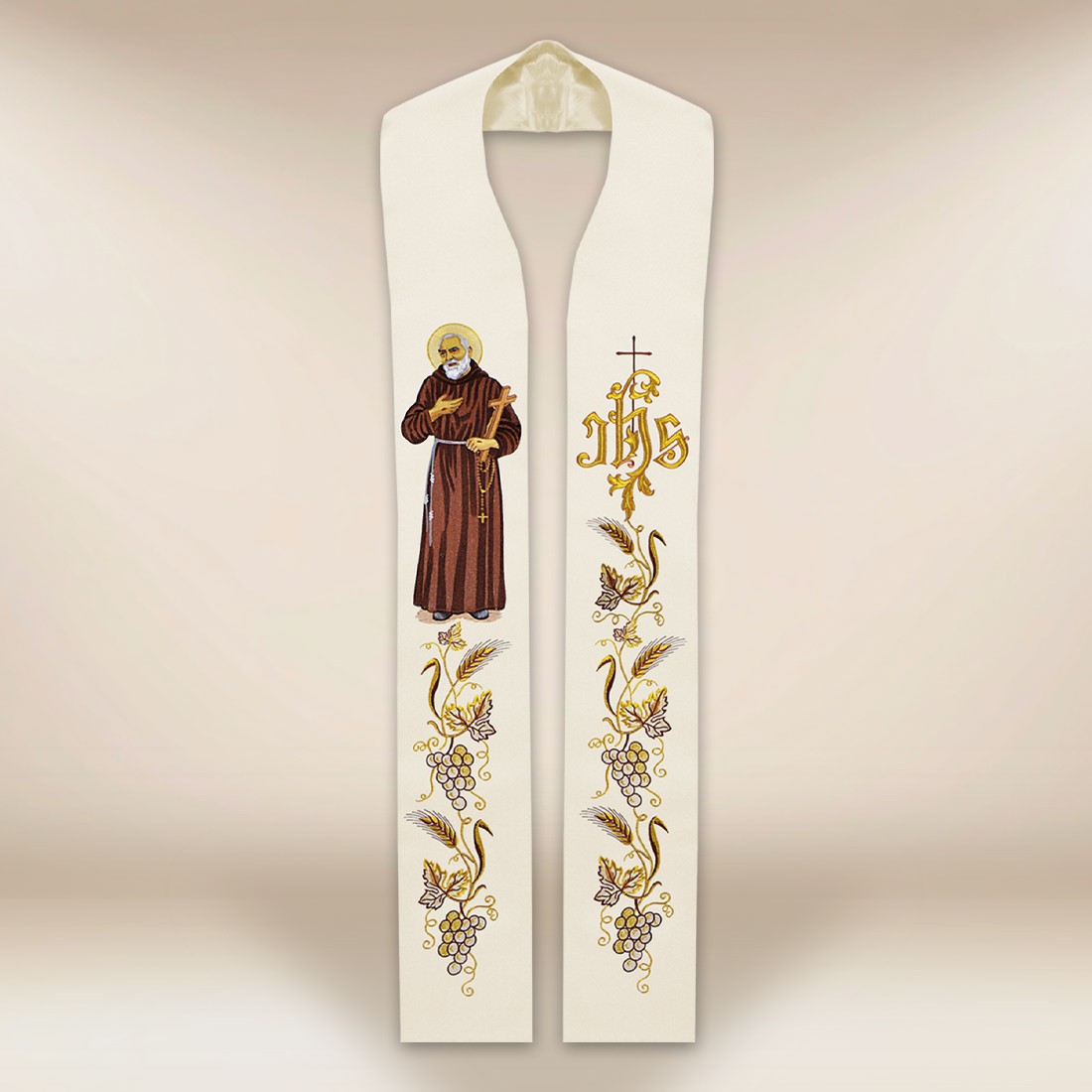 Embroidered Stole “St. Padre Pio”